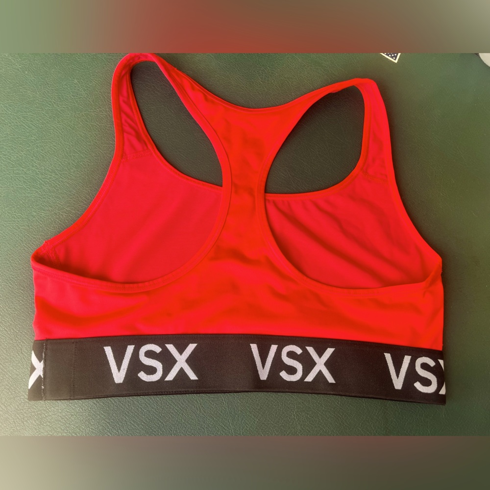 Victorias Secret Sport VSX Racerback Coral Sports Bra • medium • unlined - Picture 9 of 9